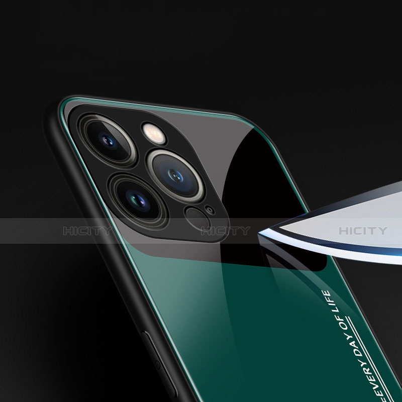 Coque Rebord Contour Silicone et Vitre Miroir Housse Etui M03 pour Apple iPhone 13 Pro Max Plus