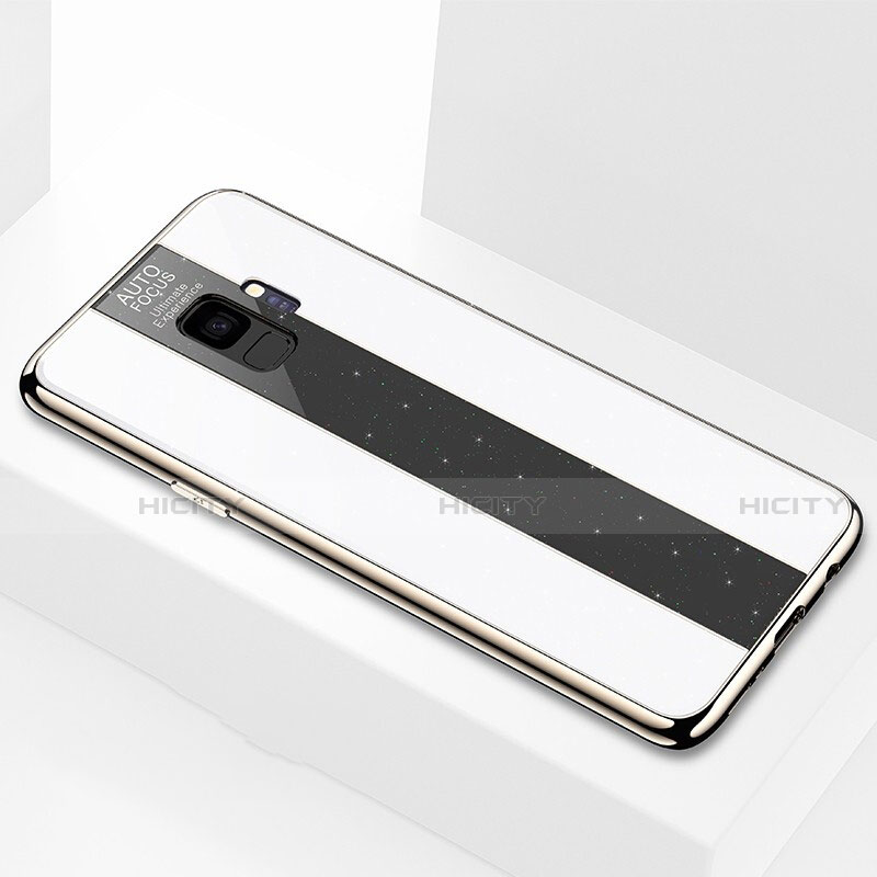 Coque Rebord Contour Silicone et Vitre Miroir Housse Etui M03 pour Samsung Galaxy S9 Plus