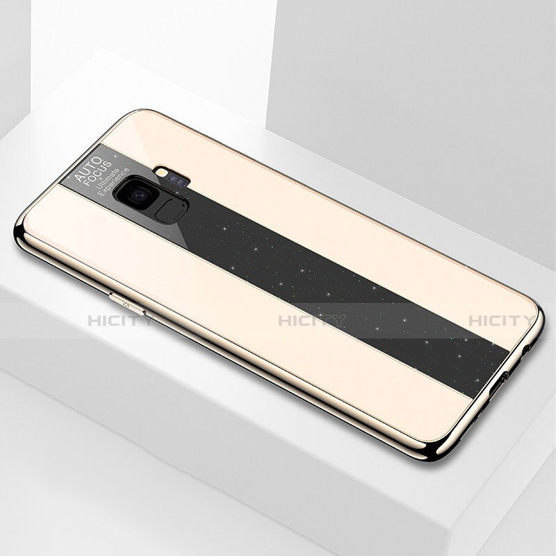 Coque Rebord Contour Silicone et Vitre Miroir Housse Etui M03 pour Samsung Galaxy S9 Plus