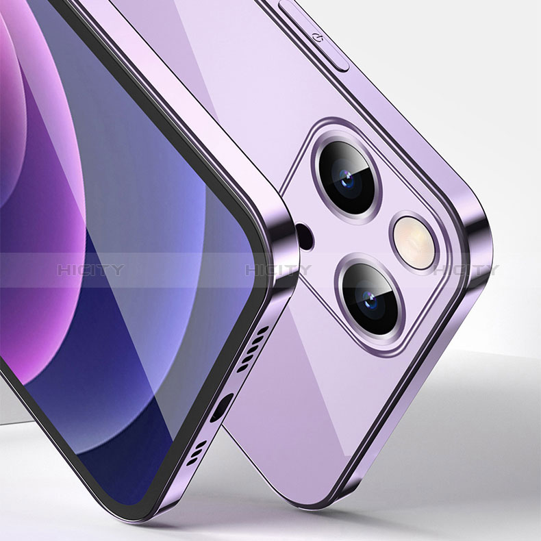 Coque Rebord Contour Silicone et Vitre Miroir Housse Etui M09 pour Apple iPhone 15 Plus Plus