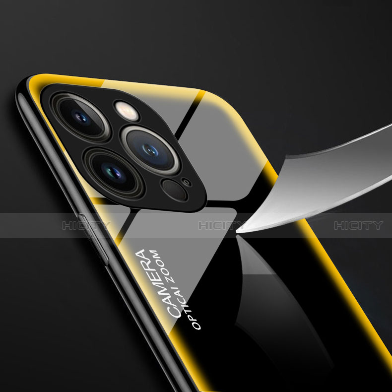 Coque Rebord Contour Silicone et Vitre Miroir Housse Etui pour Apple iPhone 13 Pro Max Plus