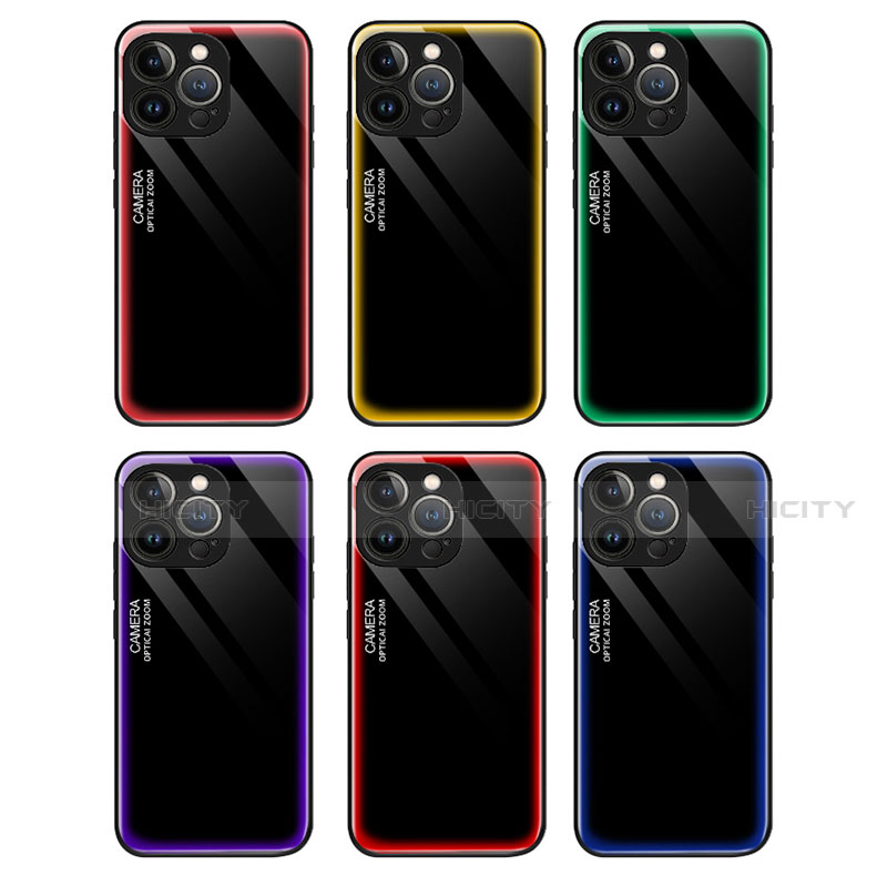 Coque Rebord Contour Silicone et Vitre Miroir Housse Etui pour Apple iPhone 14 Pro Max Plus