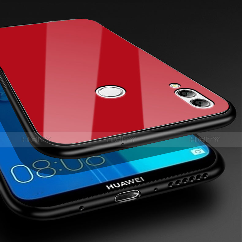 Coque Rebord Contour Silicone et Vitre Miroir Housse Etui pour Huawei Honor 8X Max Plus