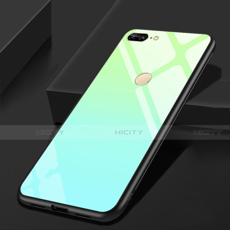 Coque Rebord Contour Silicone et Vitre Miroir Housse Etui pour Huawei Honor 9 Lite Vert Plus
