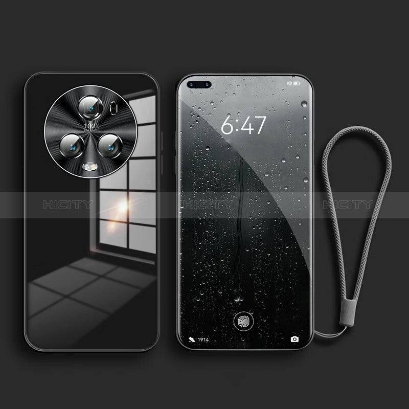 Coque Rebord Contour Silicone et Vitre Miroir Housse Etui pour Huawei Honor Magic5 Pro 5G Plus