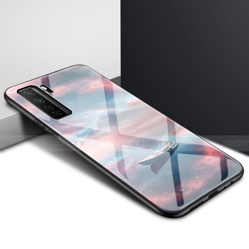 Coque Rebord Contour Silicone et Vitre Miroir Housse Etui pour Huawei Nova 7 SE 5G Plus