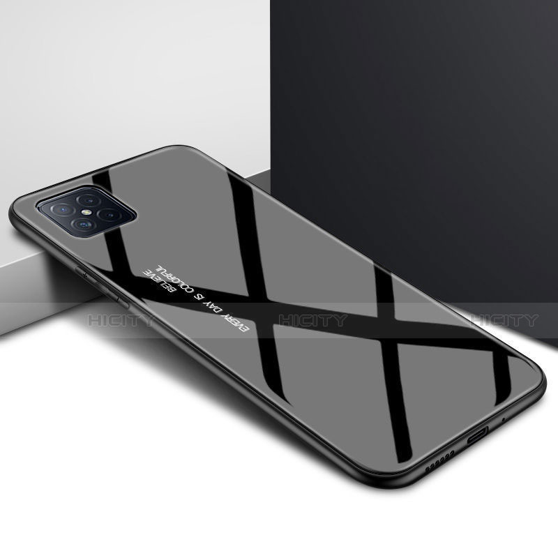 Coque Rebord Contour Silicone et Vitre Miroir Housse Etui pour Huawei Nova 8 SE 5G Noir Plus