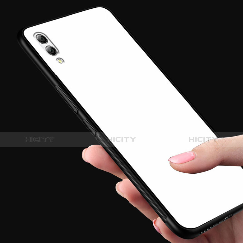Coque Rebord Contour Silicone et Vitre Miroir Housse Etui pour Huawei Y7 Pro (2019) Plus