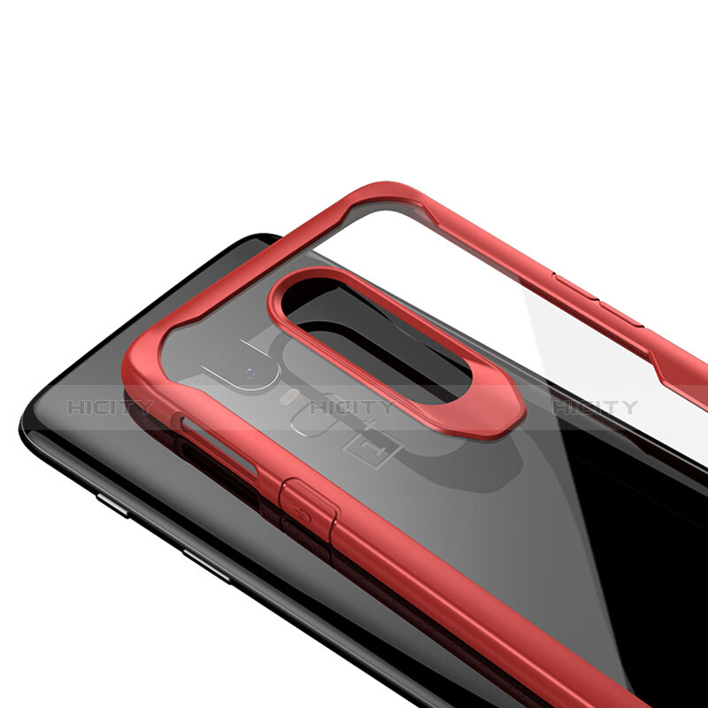 Coque Rebord Contour Silicone et Vitre Miroir Housse Etui pour OnePlus 6 Plus