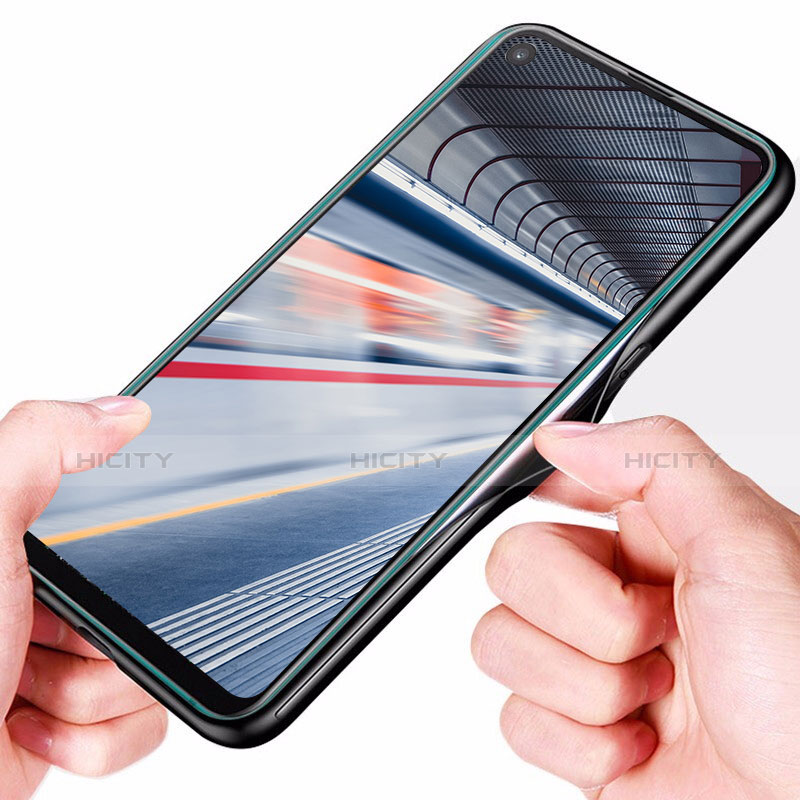 Coque Rebord Contour Silicone et Vitre Miroir Housse Etui pour Samsung Galaxy A8s SM-G8870 Plus