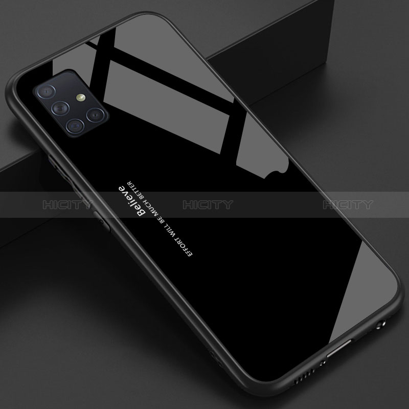 Coque Rebord Contour Silicone et Vitre Miroir Housse Etui pour Samsung Galaxy M40S Noir Plus