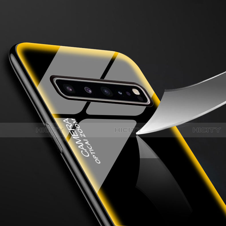Coque Rebord Contour Silicone et Vitre Miroir Housse Etui pour Samsung Galaxy S10 5G SM-G977B Plus