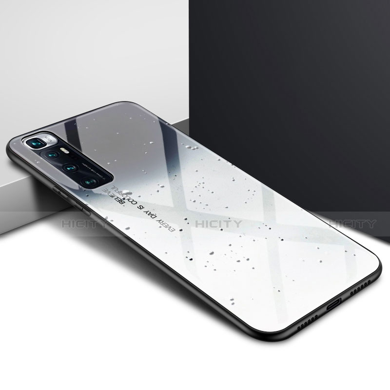 Coque Rebord Contour Silicone et Vitre Miroir Housse Etui pour Xiaomi Mi 10 Ultra Gris Plus