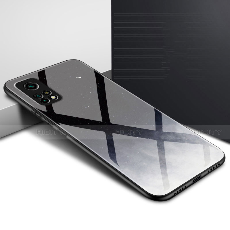 Coque Rebord Contour Silicone et Vitre Miroir Housse Etui pour Xiaomi Mi 10T 5G Noir Plus