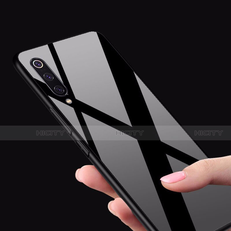 Coque Rebord Contour Silicone et Vitre Miroir Housse Etui pour Xiaomi Mi 9 Lite Plus