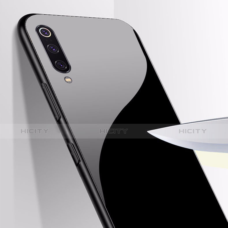 Coque Rebord Contour Silicone et Vitre Miroir Housse Etui pour Xiaomi Mi 9 Plus