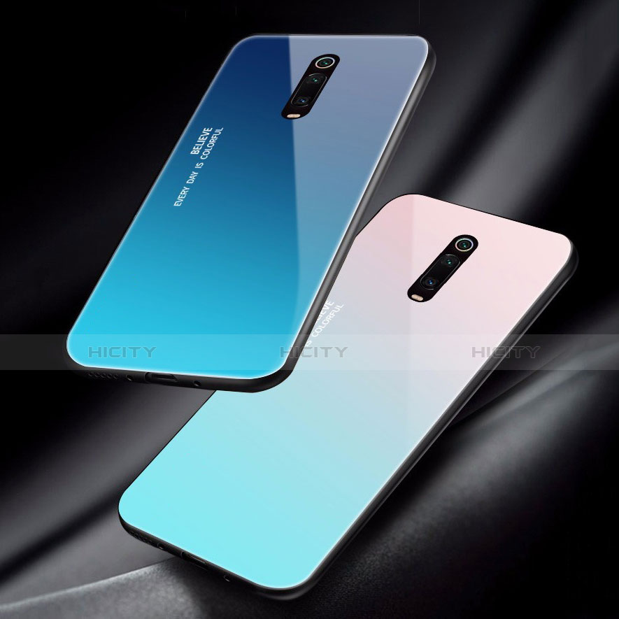 Coque Rebord Contour Silicone et Vitre Miroir Housse Etui pour Xiaomi Mi 9T Pro Plus