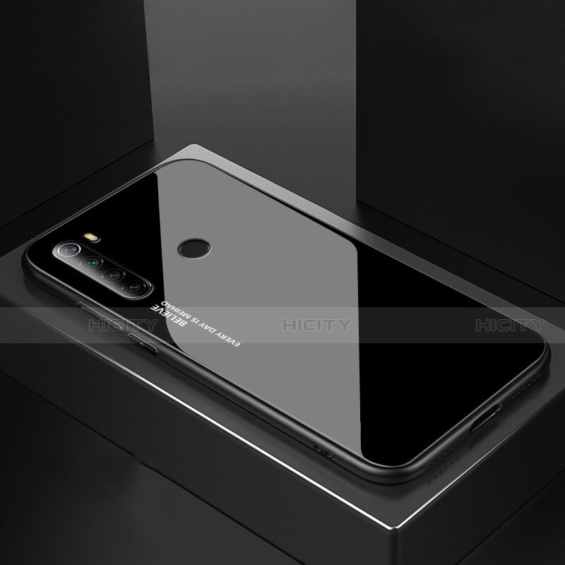 Coque Rebord Contour Silicone et Vitre Miroir Housse Etui pour Xiaomi Redmi Note 8 (2021) Plus