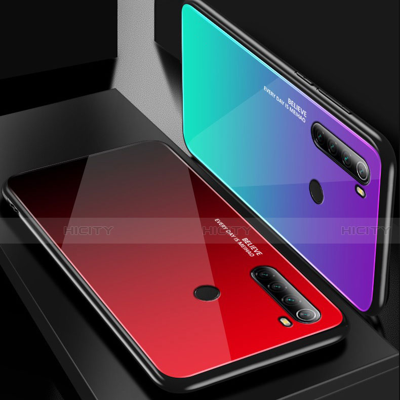 Coque Rebord Contour Silicone et Vitre Miroir Housse Etui pour Xiaomi Redmi Note 8 Plus