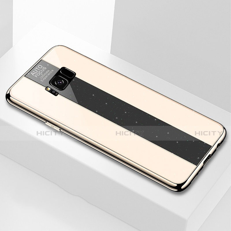 Coque Rebord Contour Silicone et Vitre Miroir Housse Etui S01 pour Samsung Galaxy S8 Plus