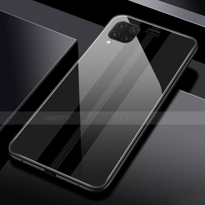 Coque Rebord Contour Silicone et Vitre Miroir Housse Etui T01 pour Huawei Nova 6 SE Noir Plus