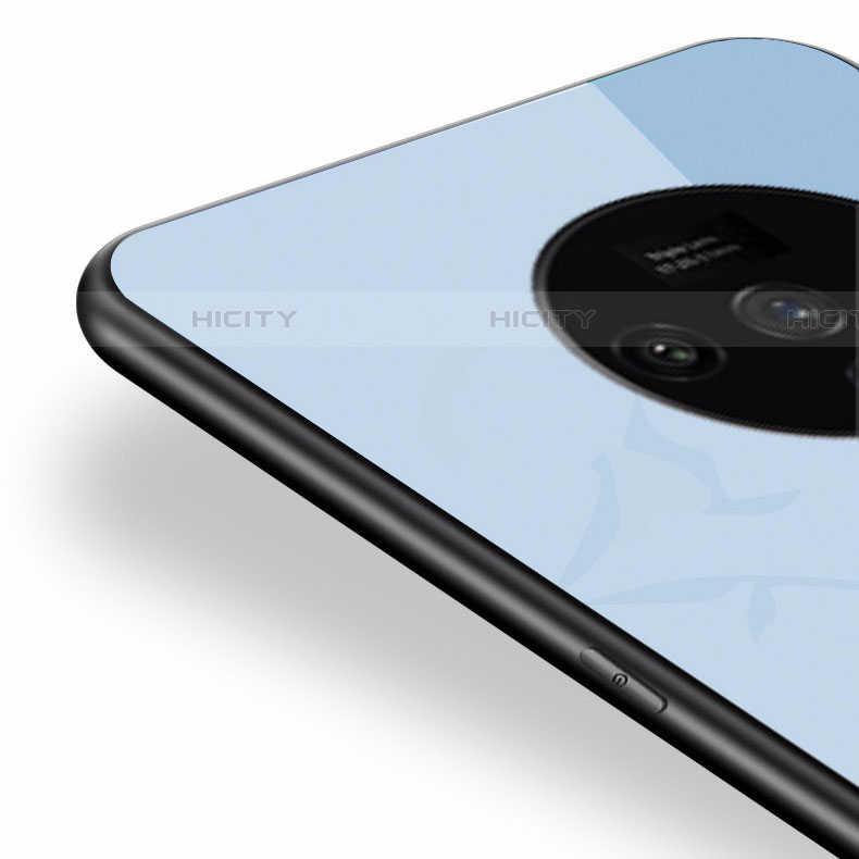 Coque Rebord Contour Silicone et Vitre Miroir Housse Etui T01 pour OnePlus 7T Plus