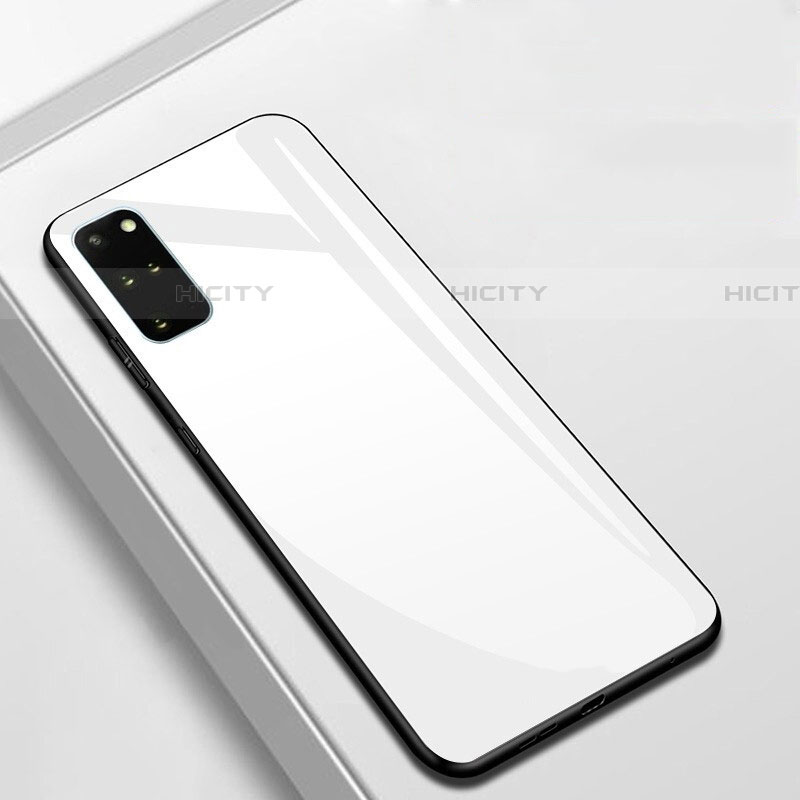 Coque Rebord Contour Silicone et Vitre Miroir Housse Etui T01 pour Samsung Galaxy S20 Plus Blanc Plus