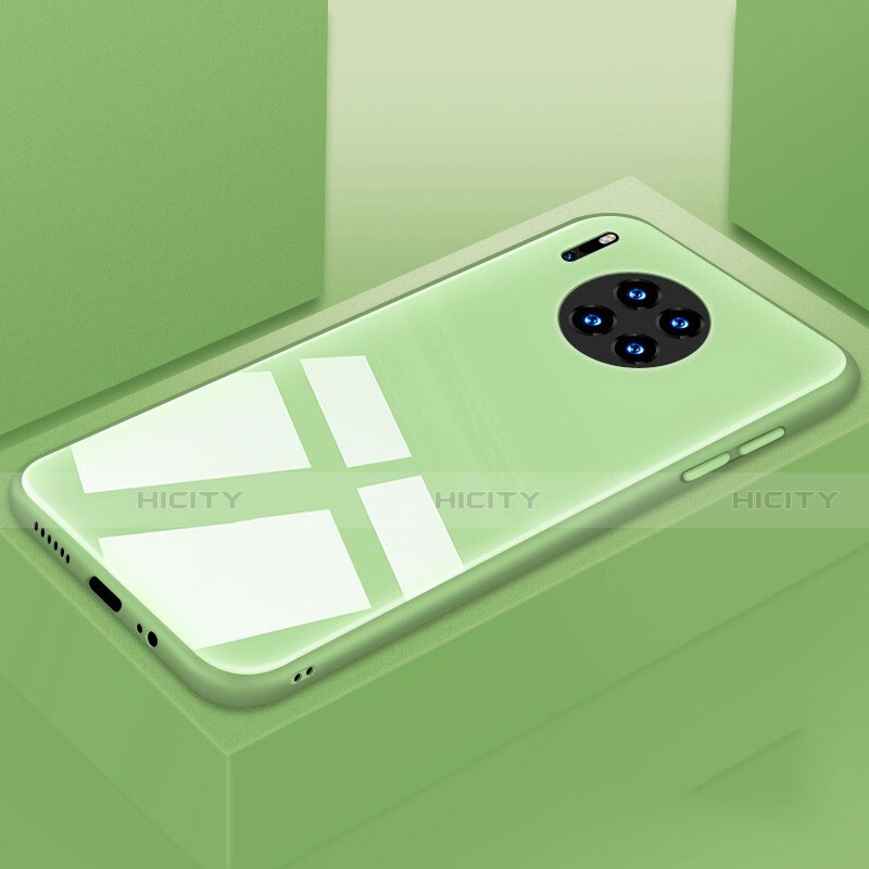 Coque Rebord Contour Silicone et Vitre Miroir Housse Etui T03 pour Huawei Mate 30 Vert Plus