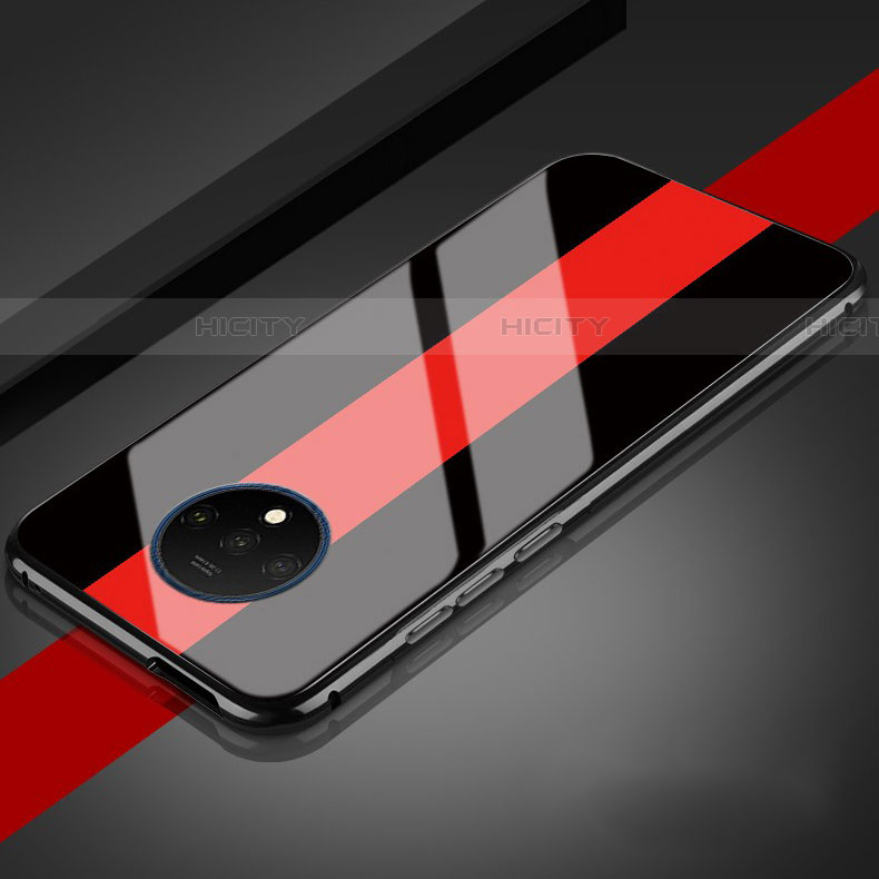 Coque Rebord Contour Silicone et Vitre Miroir Housse Etui T03 pour OnePlus 7T Plus