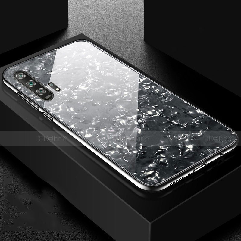 Coque Rebord Contour Silicone et Vitre Miroir Housse Etui Z04 pour Huawei Honor 20 Pro Noir Plus