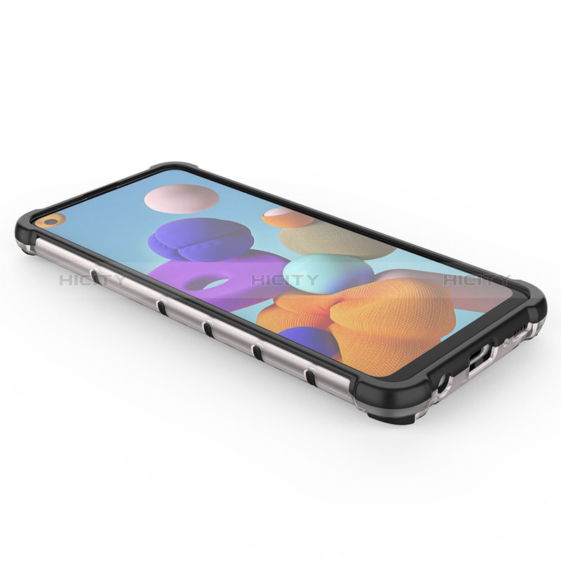 Coque Rebord Contour Silicone et Vitre Transparente Housse Etui 360 Degres AM1 pour Samsung Galaxy A21s Plus