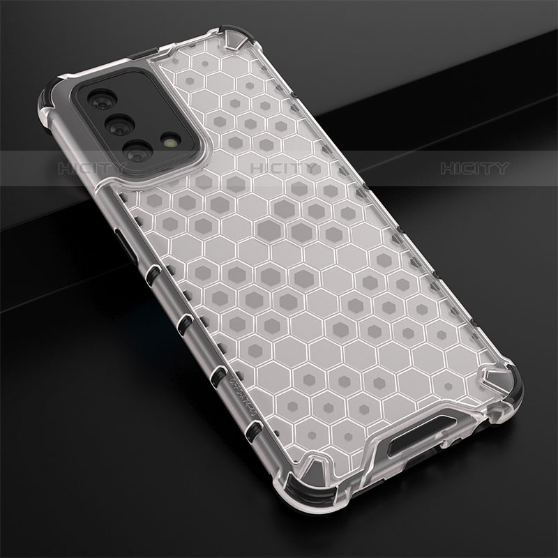 Coque Rebord Contour Silicone et Vitre Transparente Housse Etui 360 Degres AM2 pour Oppo A74 4G Blanc Plus