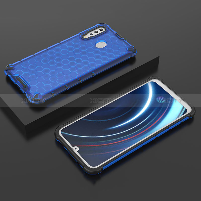 Coque Rebord Contour Silicone et Vitre Transparente Housse Etui 360 Degres AM2 pour Samsung Galaxy A40s Bleu Plus