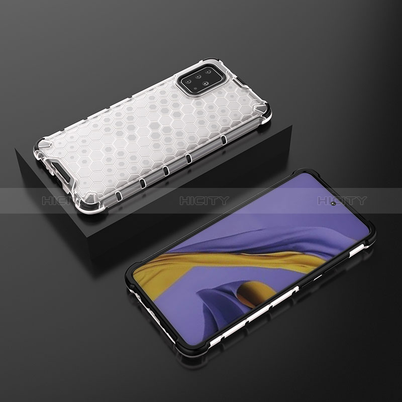 Coque Rebord Contour Silicone et Vitre Transparente Housse Etui 360 Degres AM2 pour Samsung Galaxy A51 4G Plus