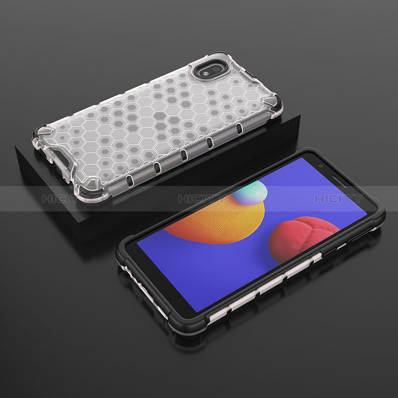 Coque Rebord Contour Silicone et Vitre Transparente Housse Etui 360 Degres AM2 pour Samsung Galaxy M01 Core Plus