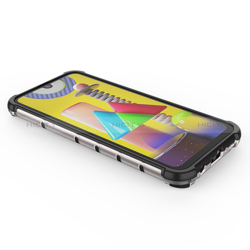 Coque Rebord Contour Silicone et Vitre Transparente Housse Etui 360 Degres AM2 pour Samsung Galaxy M21s Plus