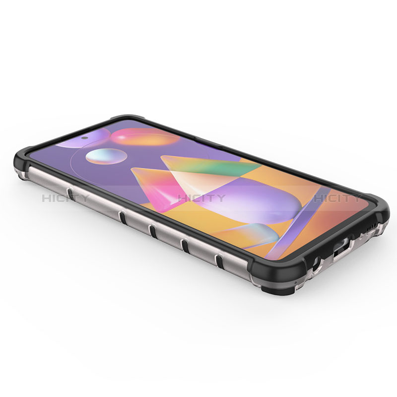 Coque Rebord Contour Silicone et Vitre Transparente Housse Etui 360 Degres AM2 pour Samsung Galaxy M31s Plus