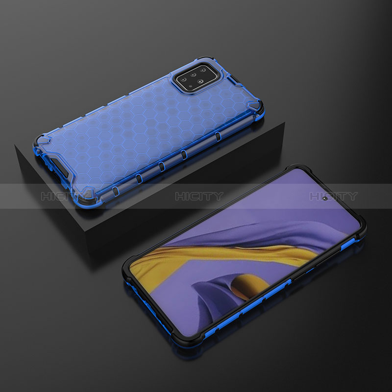 Coque Rebord Contour Silicone et Vitre Transparente Housse Etui 360 Degres AM2 pour Samsung Galaxy M40S Bleu Plus