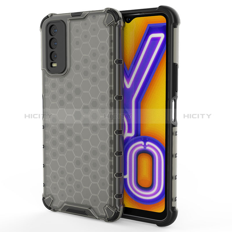 Coque Rebord Contour Silicone et Vitre Transparente Housse Etui 360 Degres AM2 pour Vivo Y11s Noir Plus