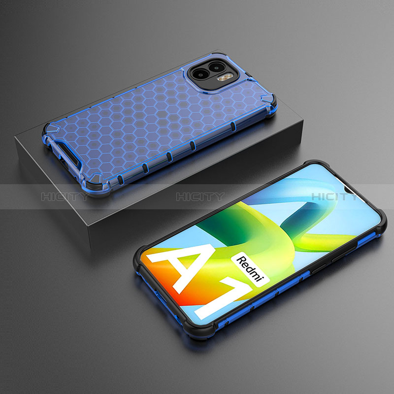 Coque Rebord Contour Silicone et Vitre Transparente Housse Etui 360 Degres AM2 pour Xiaomi Redmi A2 Plus Bleu Plus