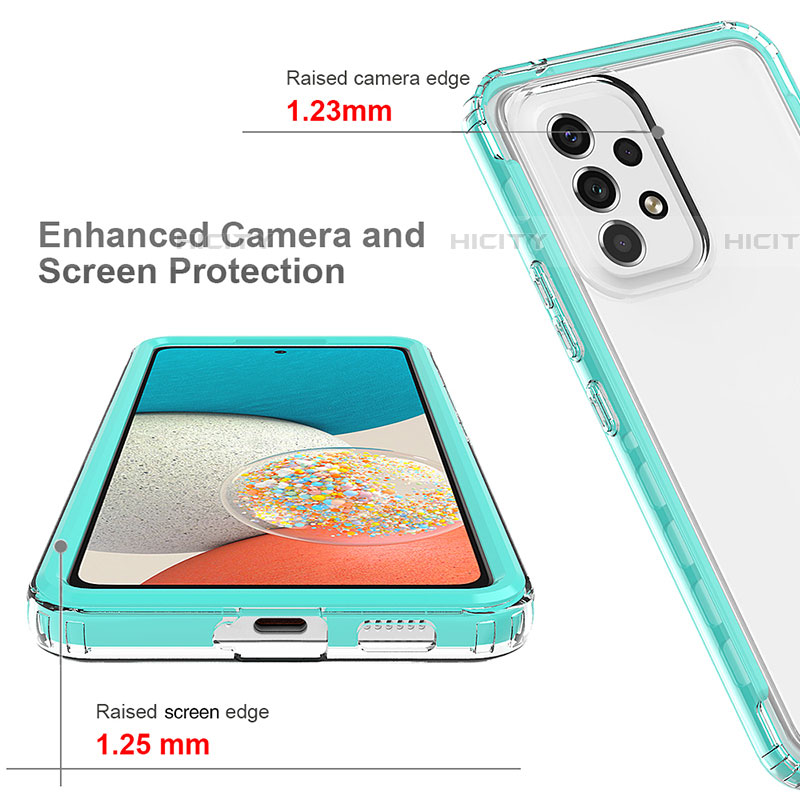 Coque Rebord Contour Silicone et Vitre Transparente Housse Etui 360 Degres JX1 pour Samsung Galaxy A53 5G Plus