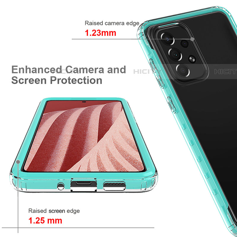 Coque Rebord Contour Silicone et Vitre Transparente Housse Etui 360 Degres JX1 pour Samsung Galaxy A73 5G Plus