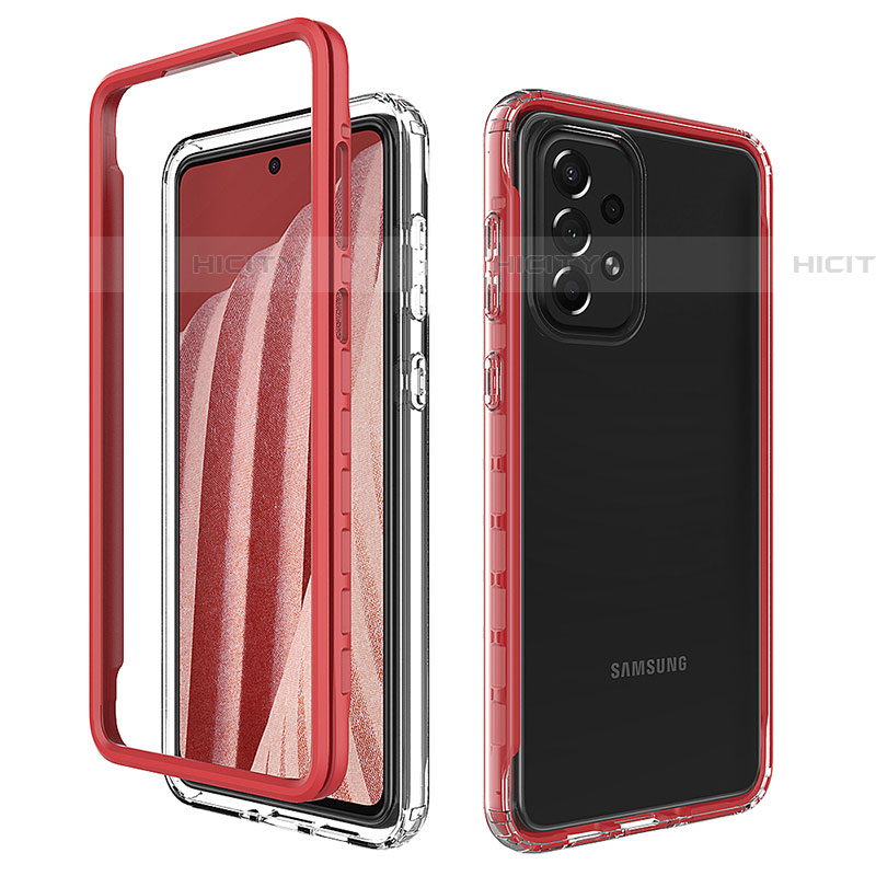 Coque Rebord Contour Silicone et Vitre Transparente Housse Etui 360 Degres JX1 pour Samsung Galaxy A73 5G Plus