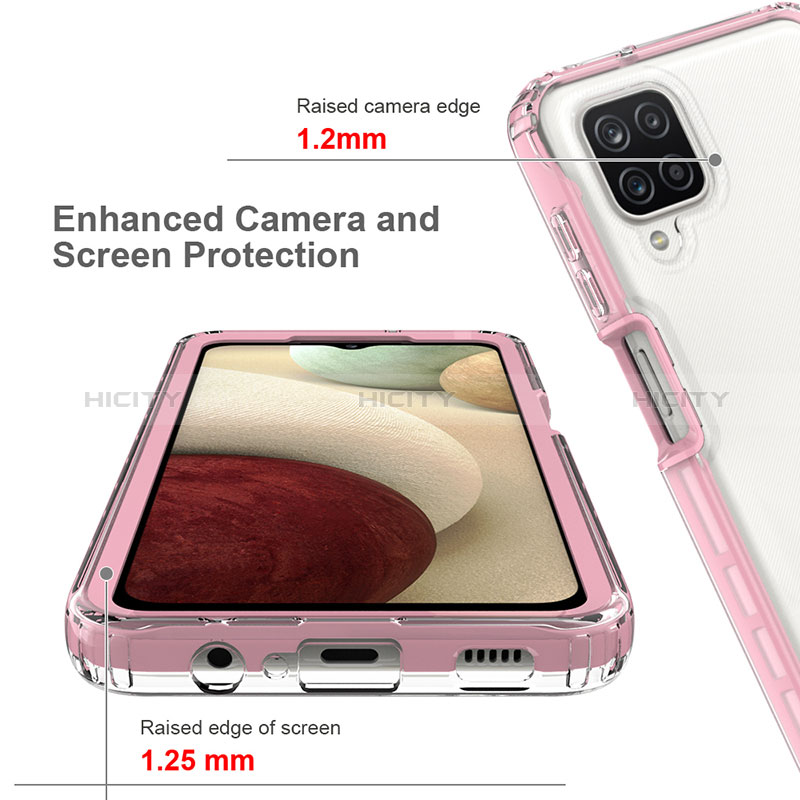 Coque Rebord Contour Silicone et Vitre Transparente Housse Etui 360 Degres JX1 pour Samsung Galaxy M12 Plus