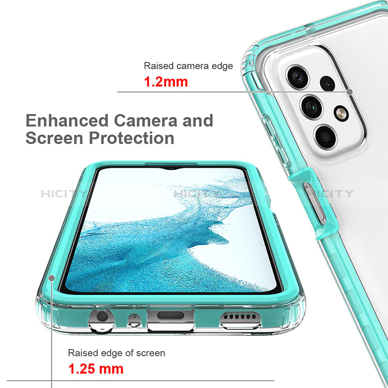 Coque Rebord Contour Silicone et Vitre Transparente Housse Etui 360 Degres JX2 pour Samsung Galaxy A23 5G Plus