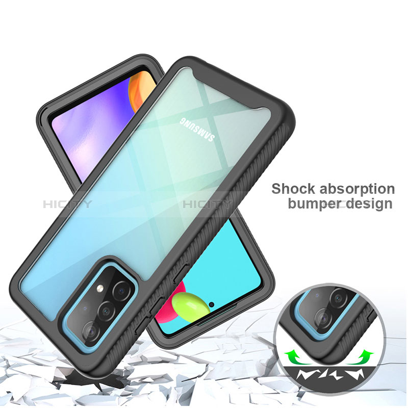 Coque Rebord Contour Silicone et Vitre Transparente Housse Etui 360 Degres JX2 pour Samsung Galaxy A52s 5G Plus