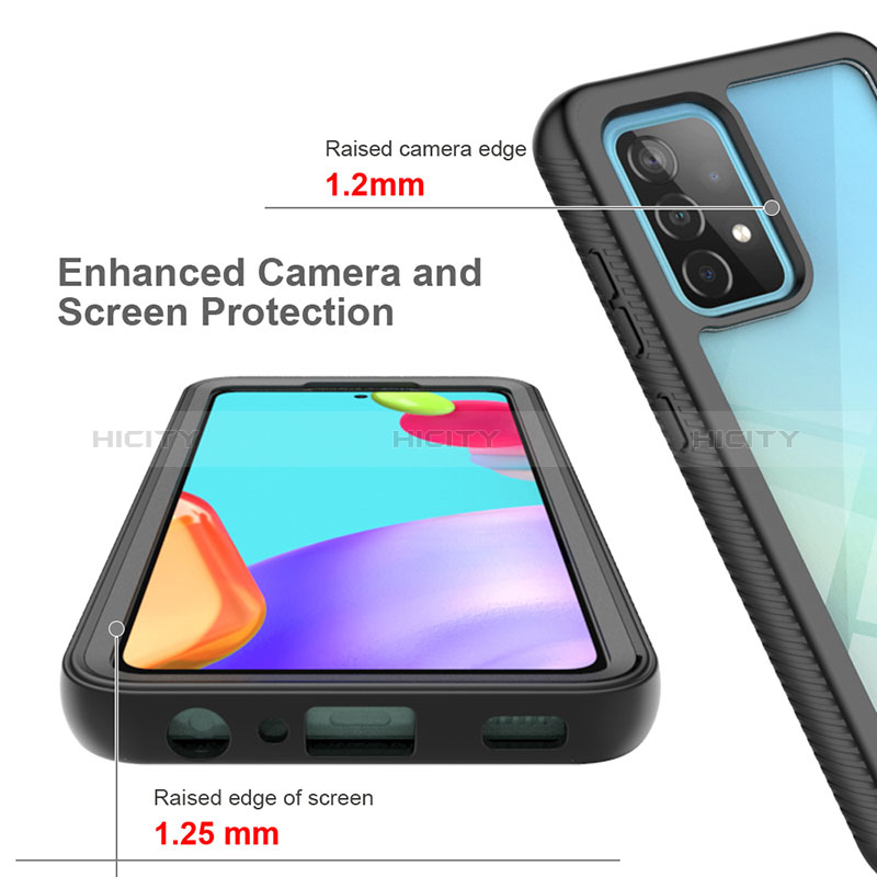 Coque Rebord Contour Silicone et Vitre Transparente Housse Etui 360 Degres JX2 pour Samsung Galaxy A52s 5G Plus