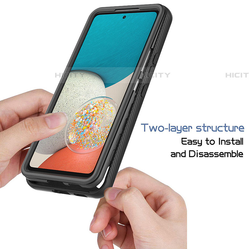 Coque Rebord Contour Silicone et Vitre Transparente Housse Etui 360 Degres JX2 pour Samsung Galaxy A53 5G Plus