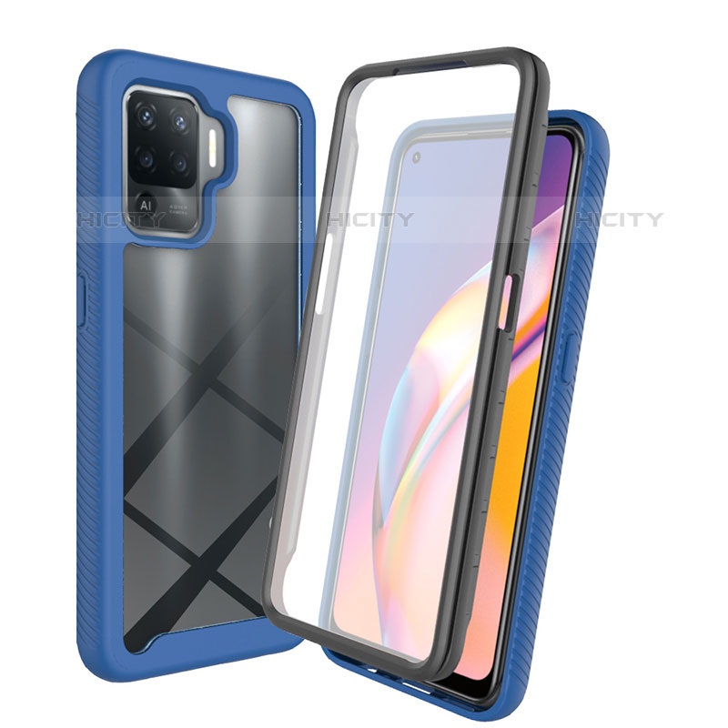 Coque Rebord Contour Silicone et Vitre Transparente Housse Etui 360 Degres pour Oppo Reno5 F Plus