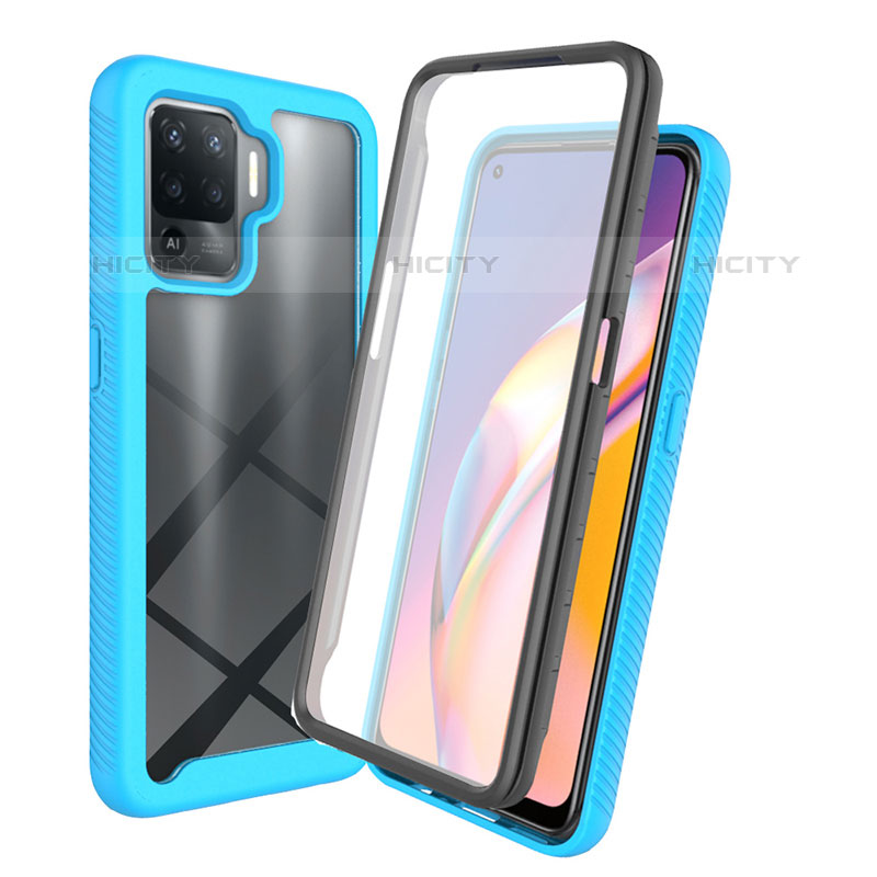 Coque Rebord Contour Silicone et Vitre Transparente Housse Etui 360 Degres pour Oppo Reno5 F Plus